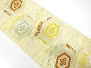 アンティーク　亀甲に花菱・松模様織り出し袋帯（材料）